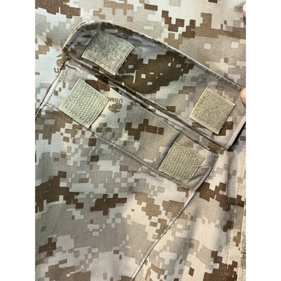 Dept Of Navy USMC Authentic Men’s Digital Camo Blouse LG Shirt Insignia Brown - Picture 8 of 9